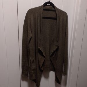 lululemon athletica Olive Open Front Cardigan Crisp Air Don't Care